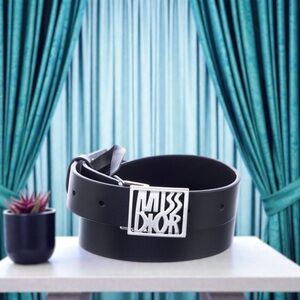 Dior Black Belt Bag with Silver Logo